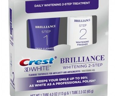 Set 2x Paste de Dinti, Crest, Brilliance, Sistem Albire Dintilor in 2 Pasi, 178gr