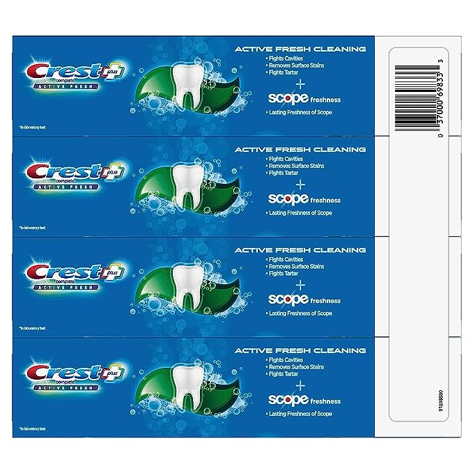Crest Scope Plus Complete Active Fresh + Whitening, Pasta de dinti