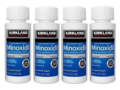 Solutie Minoxidil 5%, Kirkland, 4 flacoane, tratament 4 luni