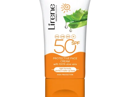 Lirene SPF 50, emulsie cu Aloe Vera pentru protectie solara, 50ml
